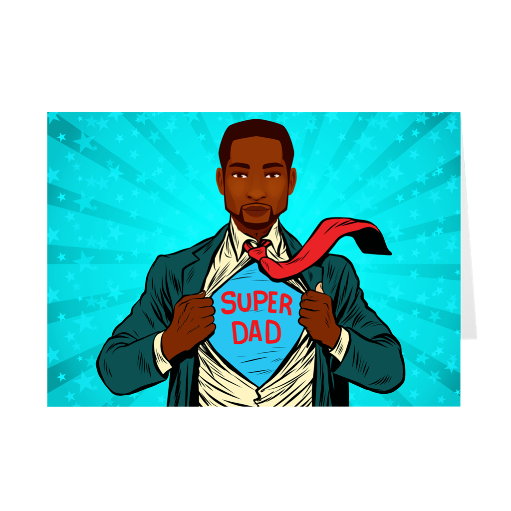 super-dad-african-american-man-father-s-day-card-black-stationery