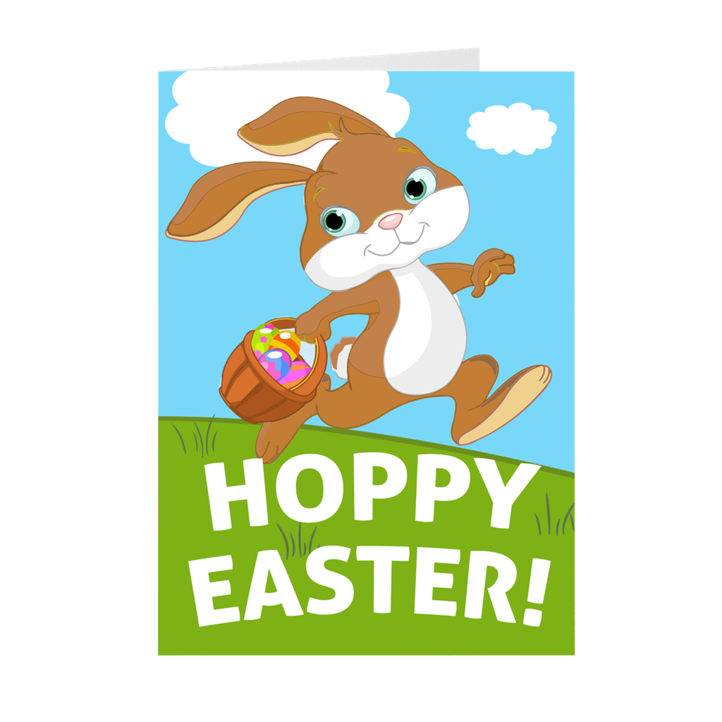 Hoppy Easter Easter Bunny Easter Greeting Card Black Stationery