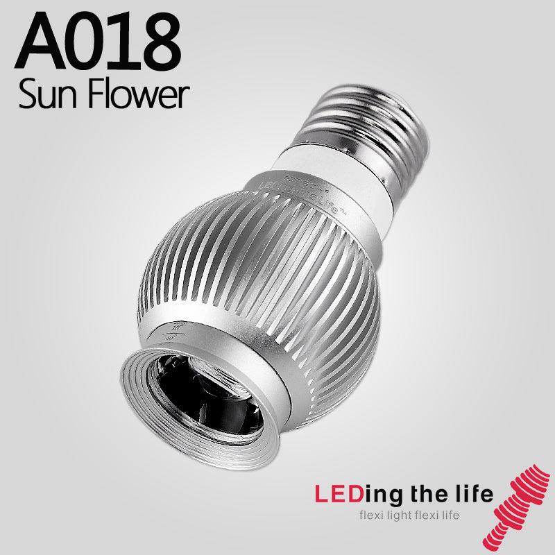 Wat is er mis uitbreiden Anemoon vis A018 Sun Flower E27 LED focusable spotlight for coffee bar lighting or –  LEDing the life online shop,LED focus spotlight