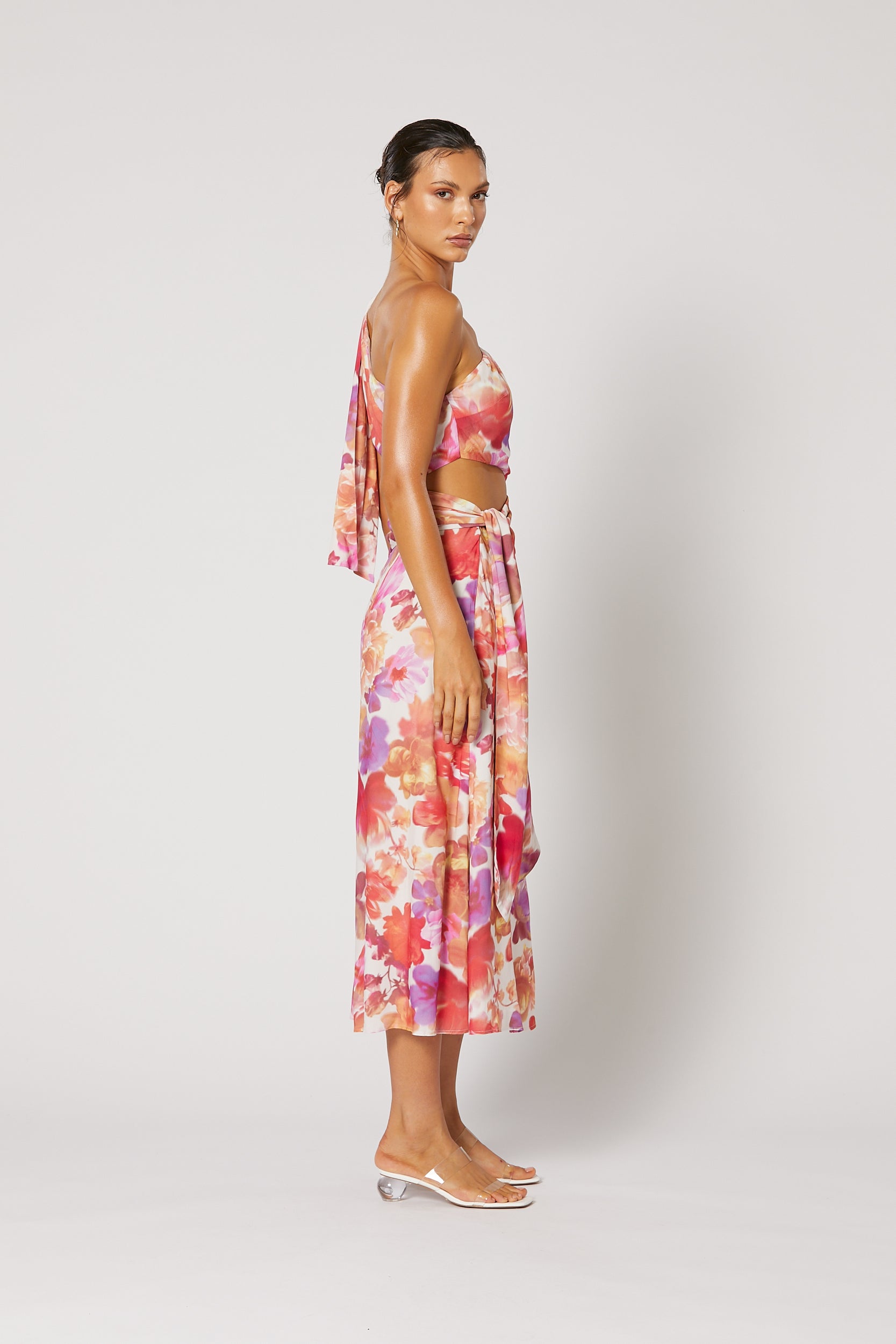 SANTA ROSA ONE SHOULDER DRESS