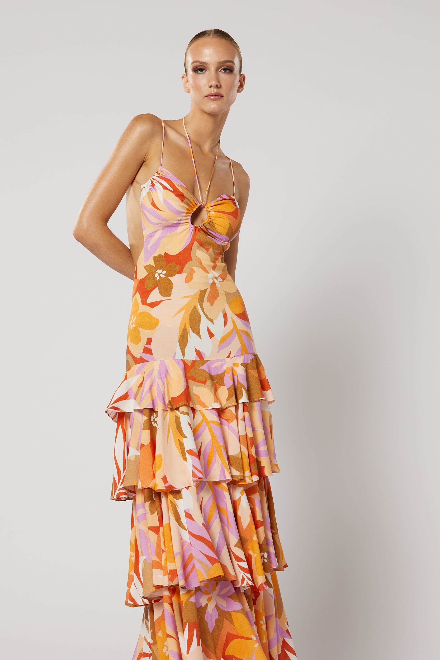 ODYSSEY FRILL MAXI DRESS