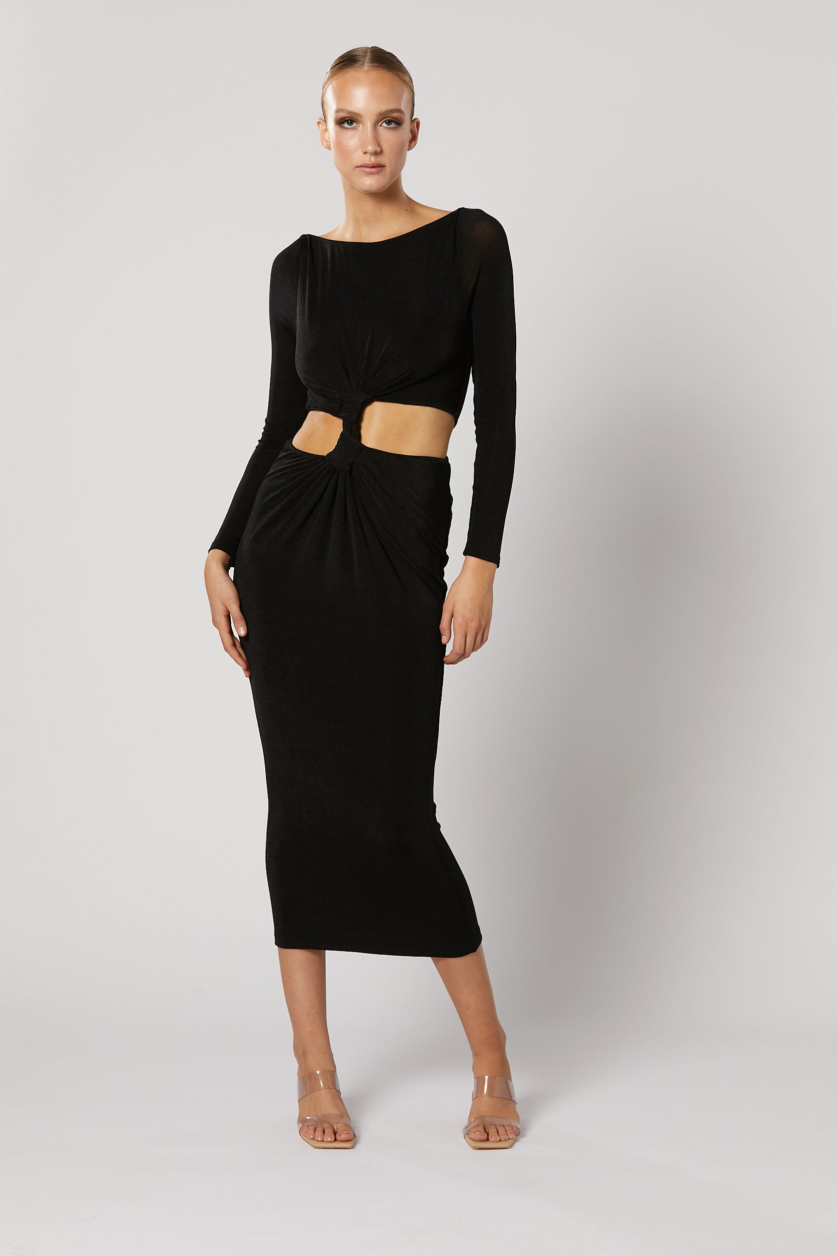 ITHACA  KNOT DRESS BLACK