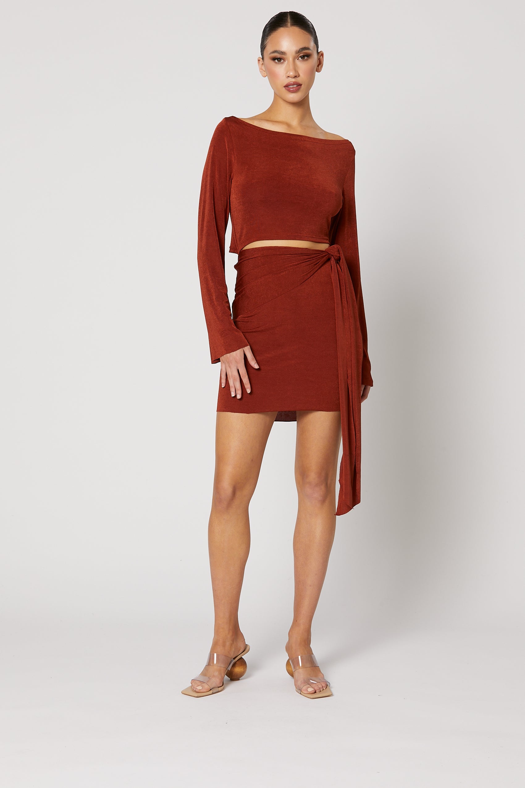 XENIA SHORT DRESS COPPER