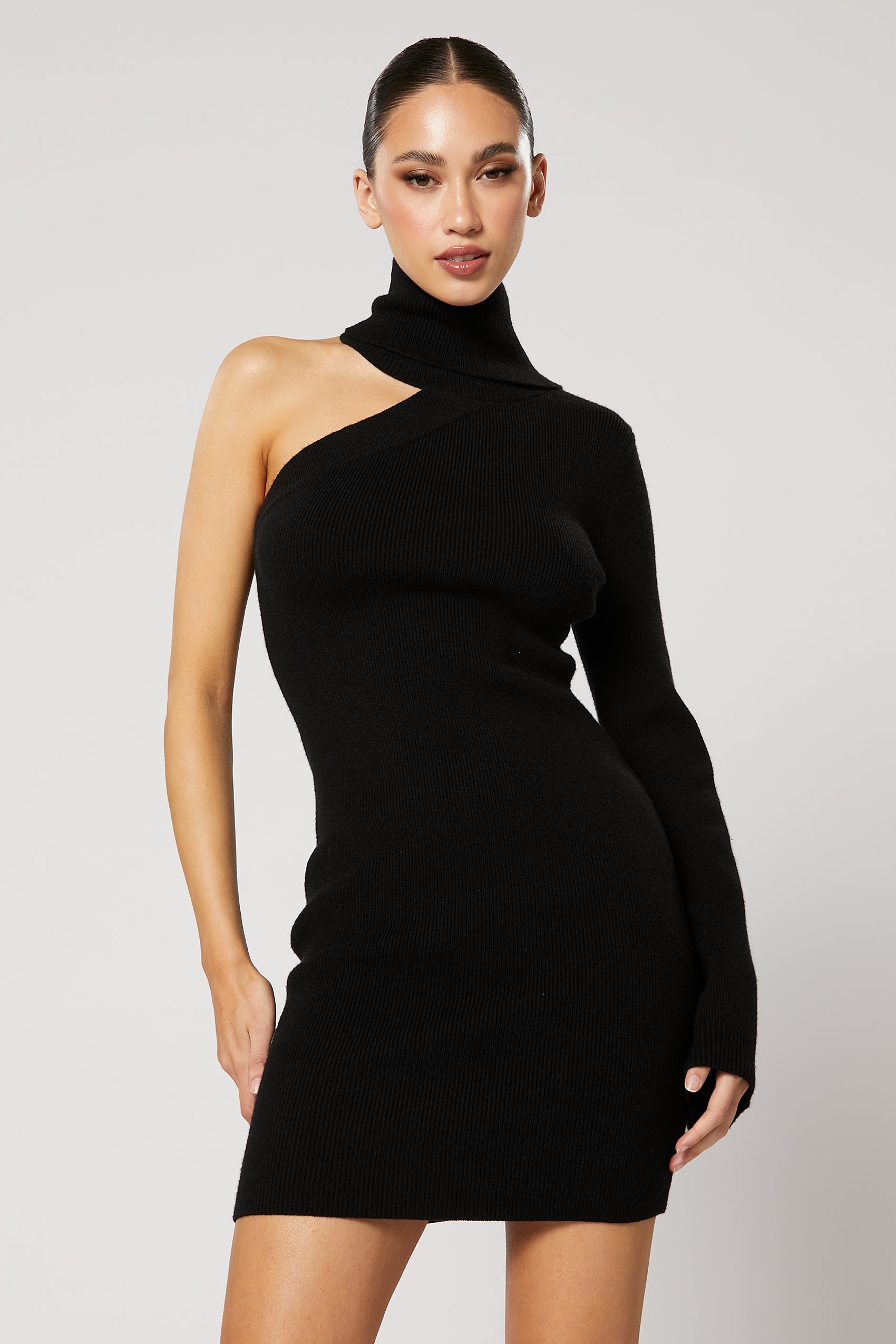 CASSIDY SCARF DRESS BLACK