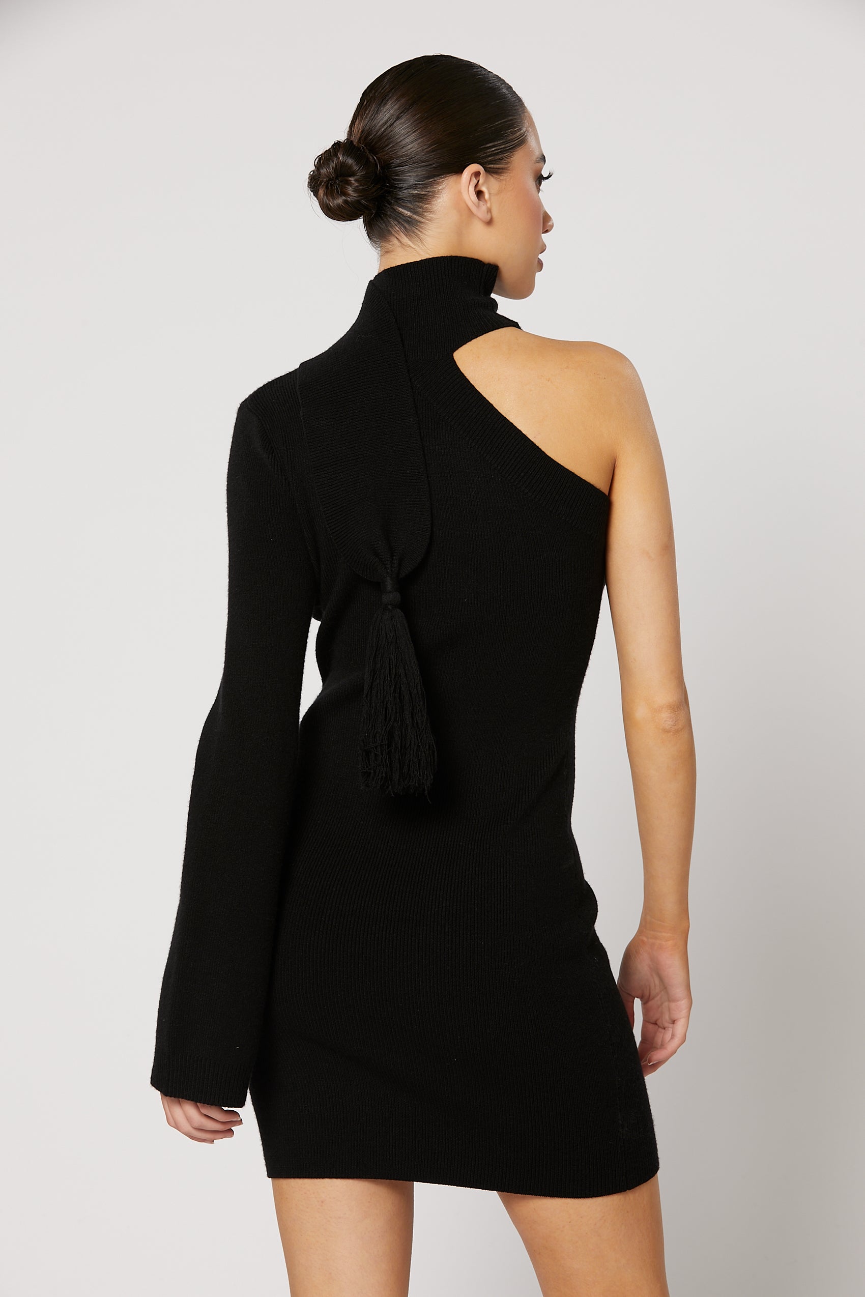 CASSIDY SCARF DRESS BLACK