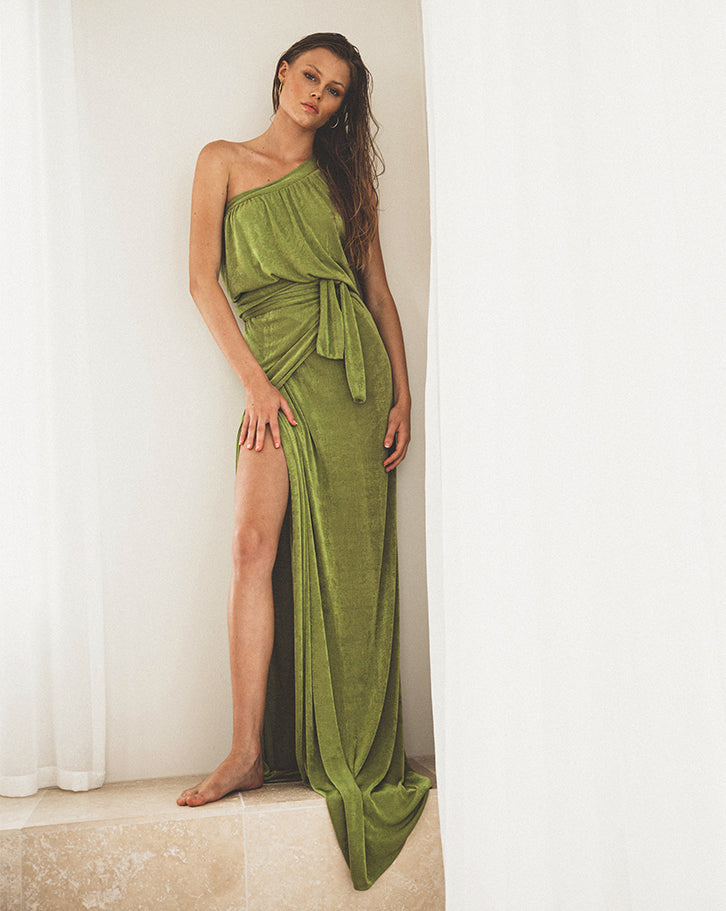 XENIA MAXI DRESS GREEN