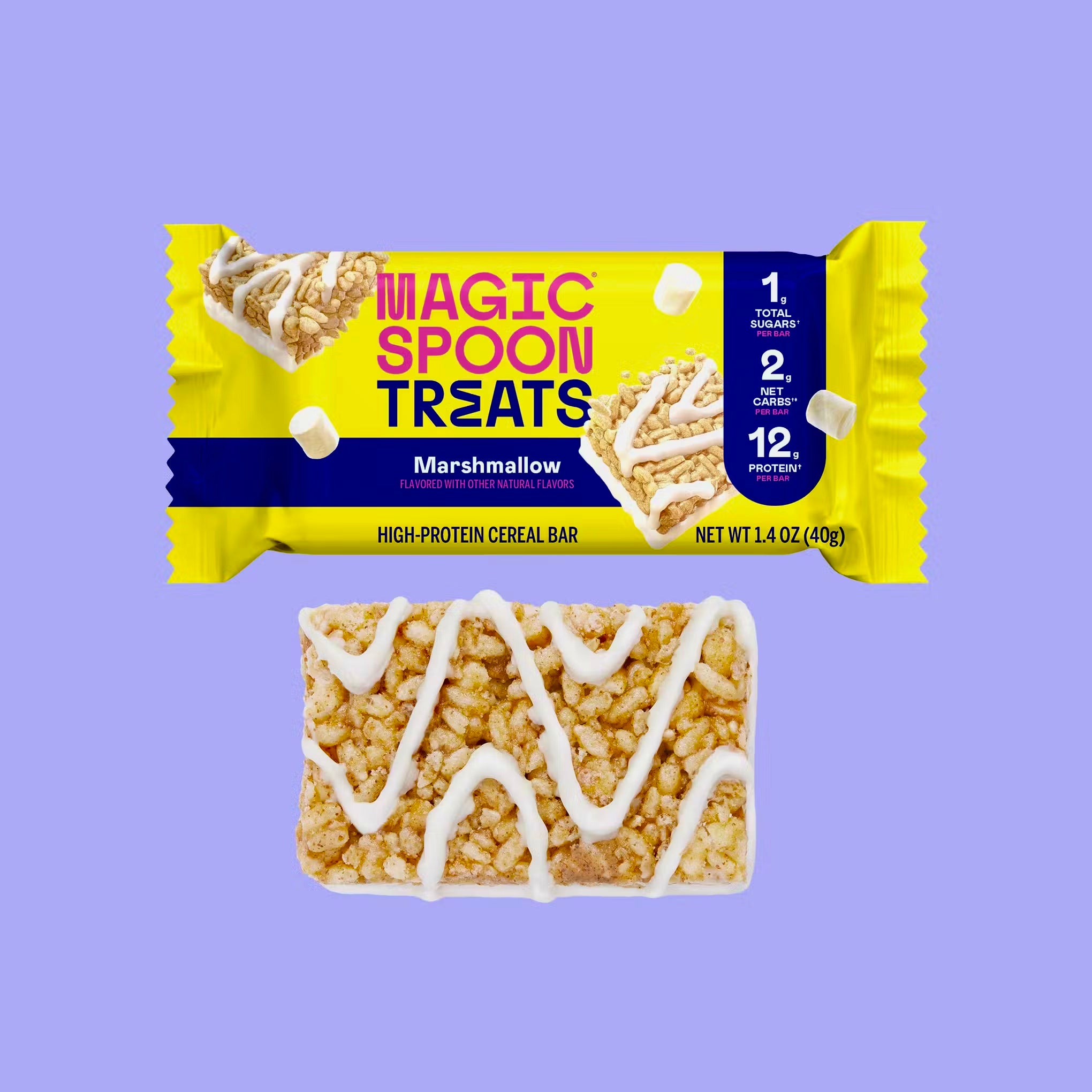Magic Spoon Treats High-Protien Cereal Bars Marshmallow 1.4oz bar