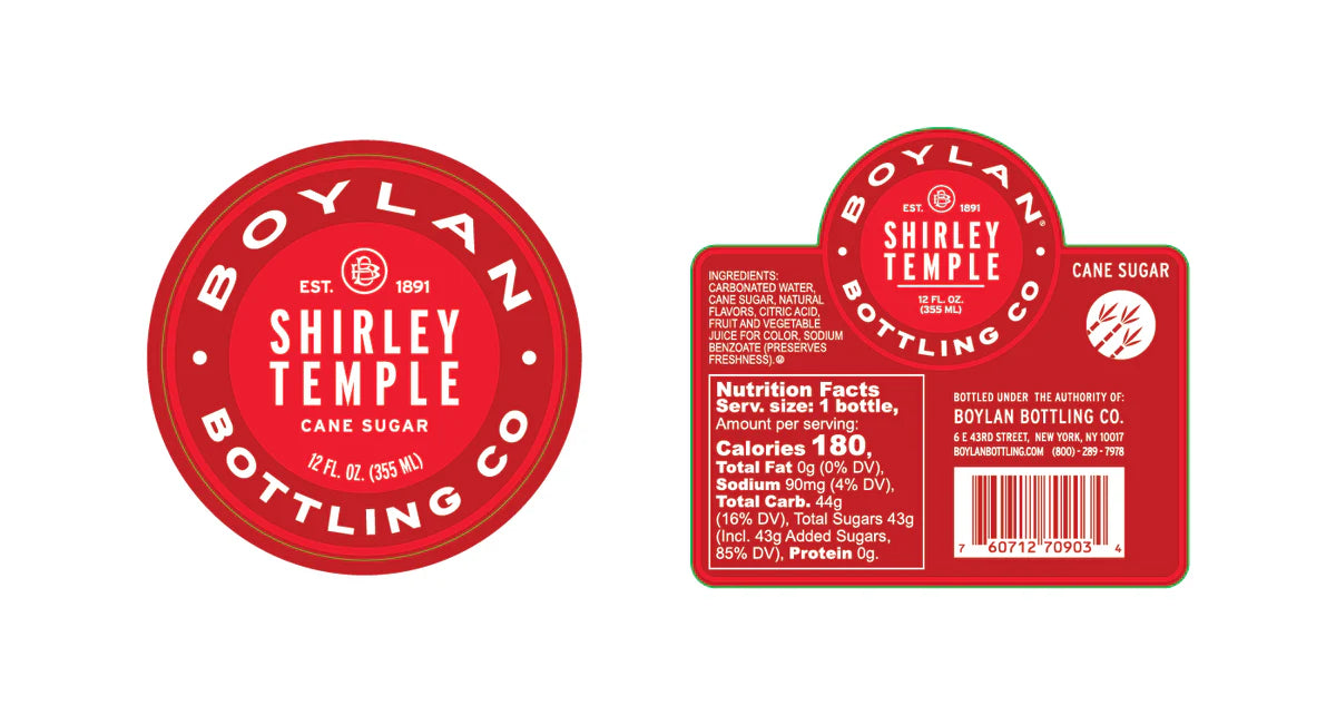 Boylan Shirley Temple Craft Soda 12oz bottle