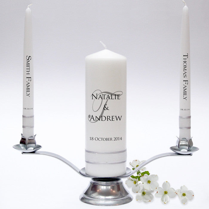 personalised wedding candle holder