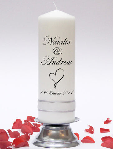 engraved wedding candles