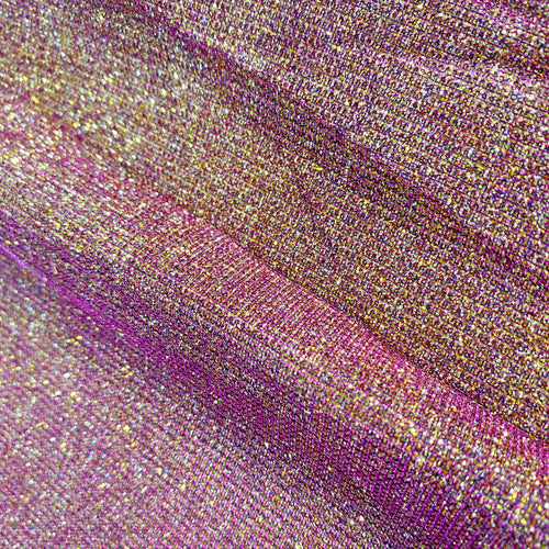 Dusty Pink Gold Holographic Shimmer Glitter Apparel Spandex Fabric –  Fashion Fabrics LLC