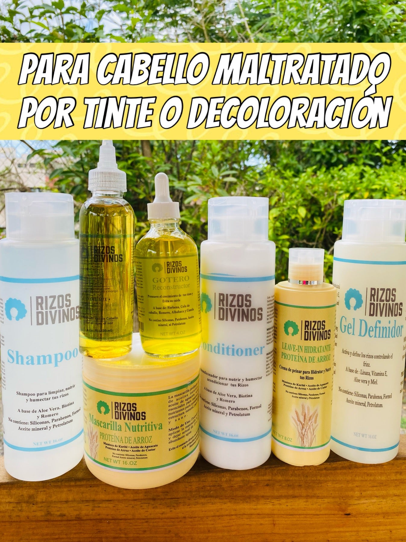 7-Step Mega Combo for Nutrition and Hair Growth – Rizos Divinos