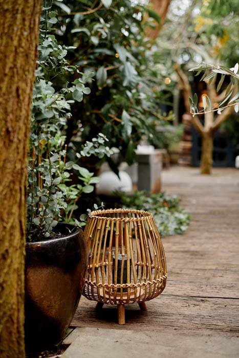 Fabian Bamboo Candle Lantern