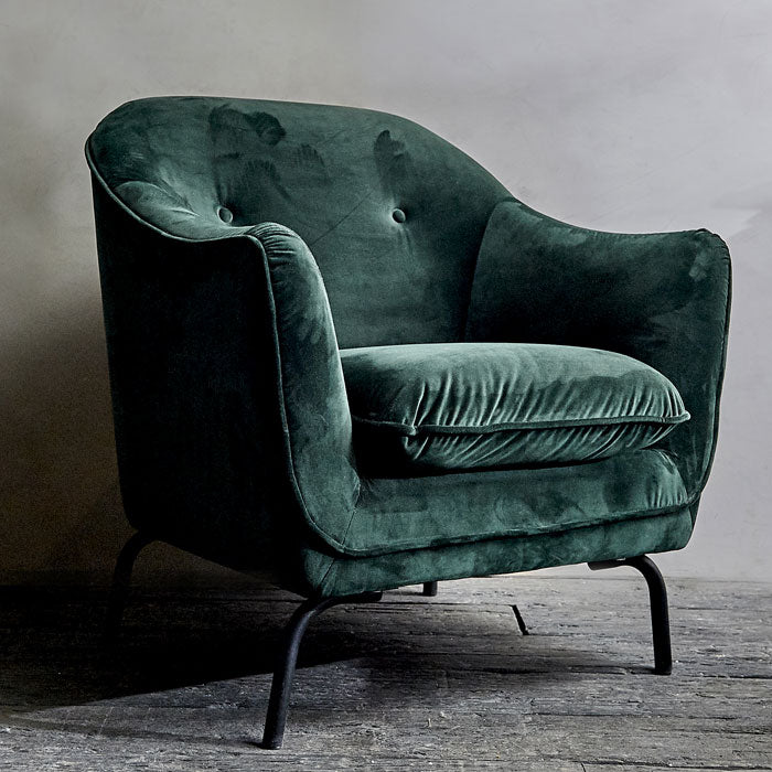 large green armchair