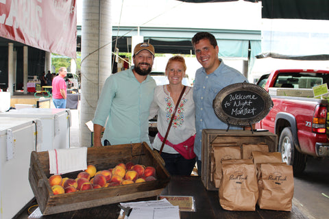 Customers smiling with our team member