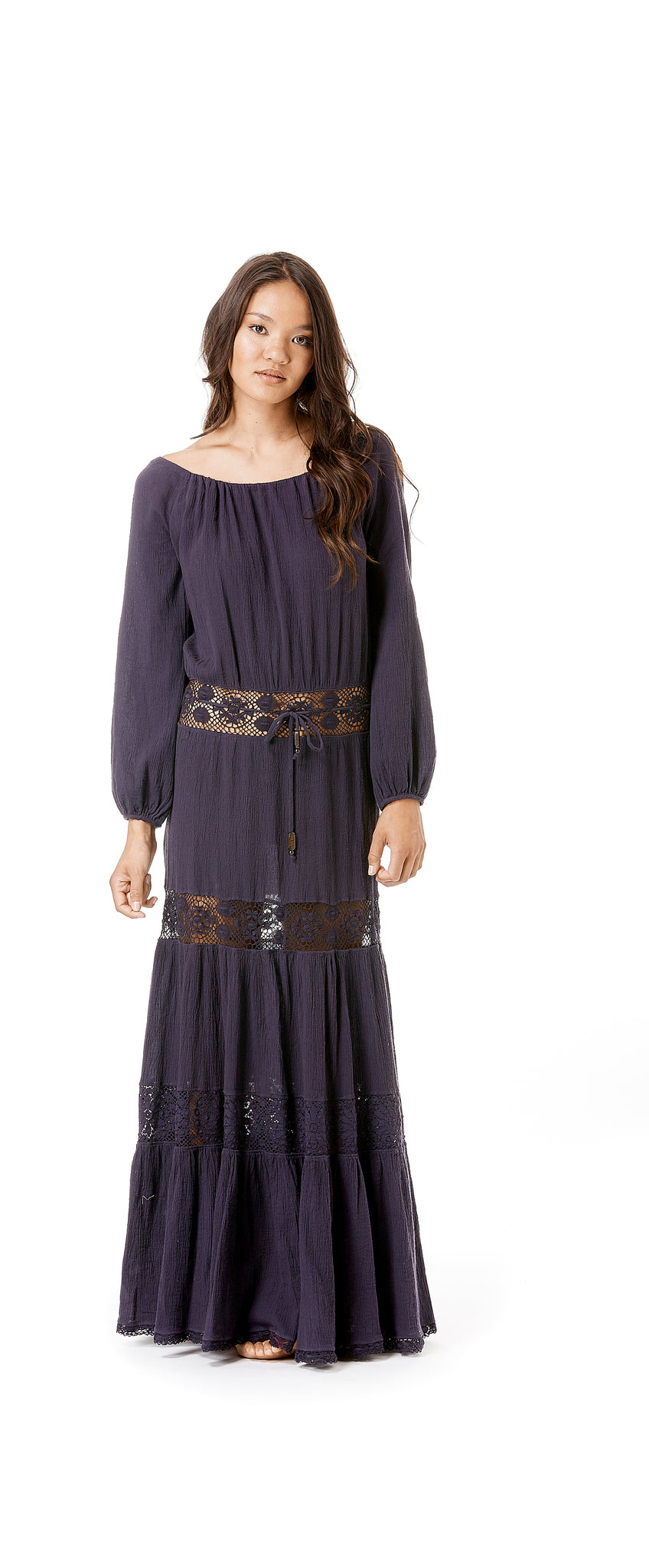 long sleeve hippie dress