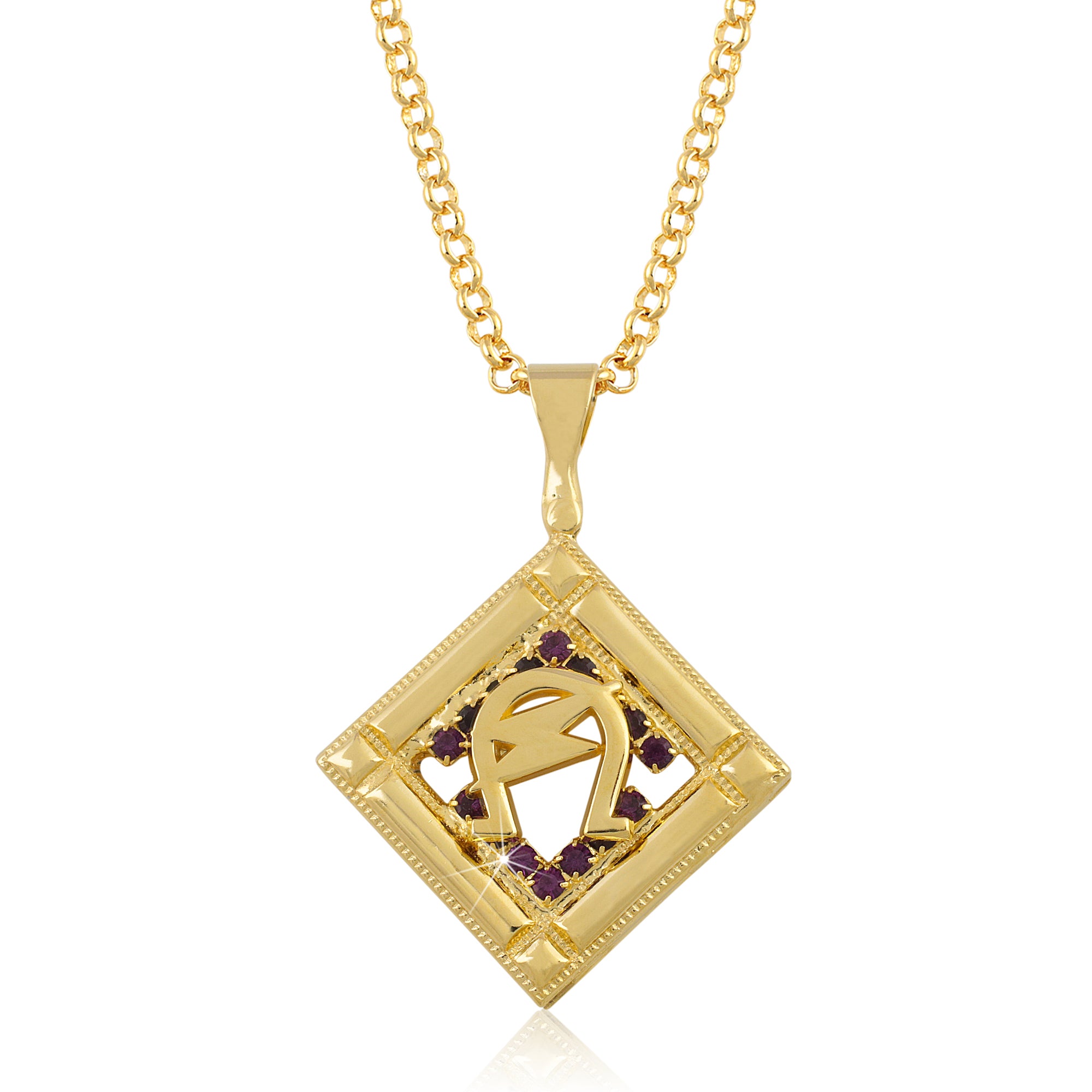 omega psi phi gold pendant