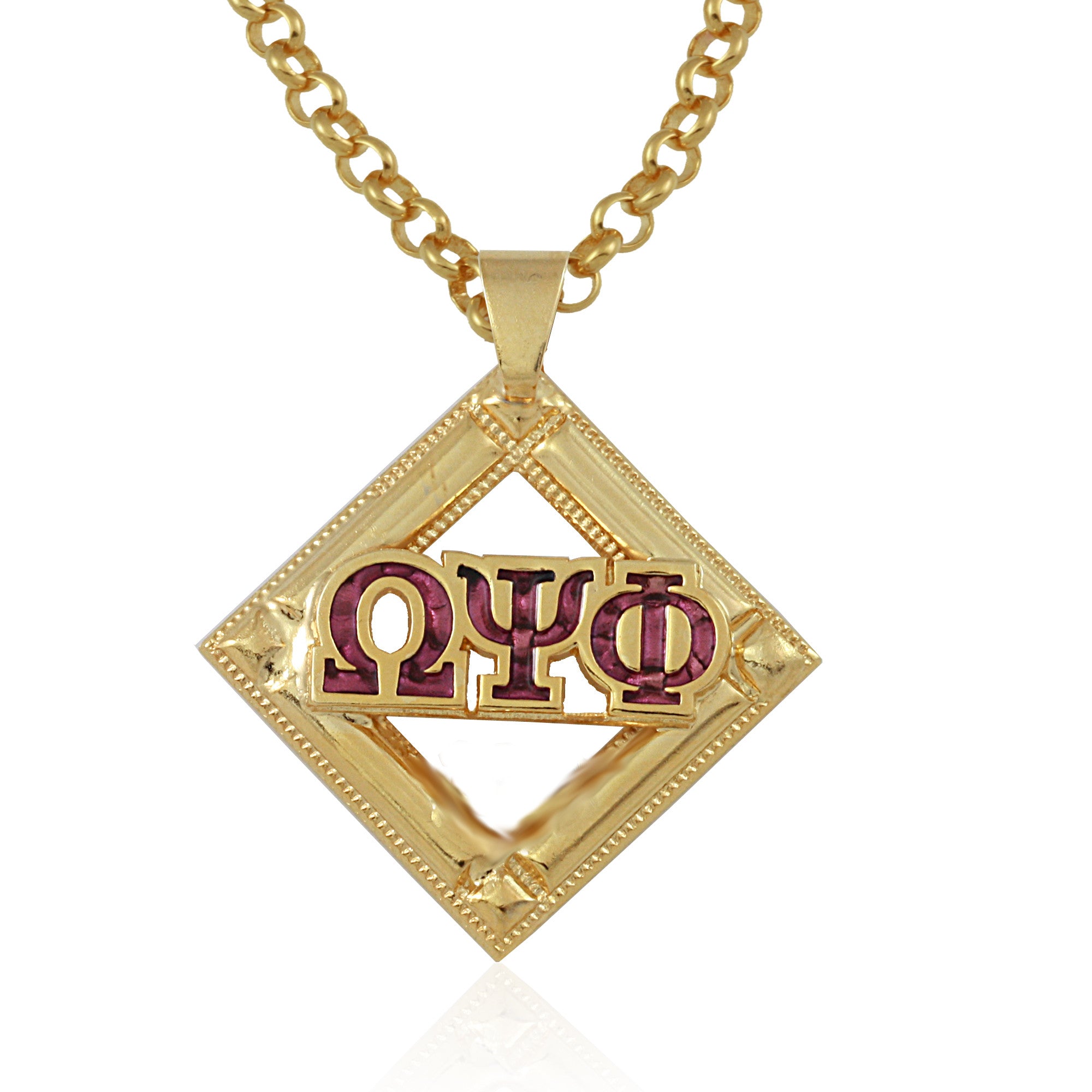 Omega Psi Phi Swarovski® Crystal Gold 
