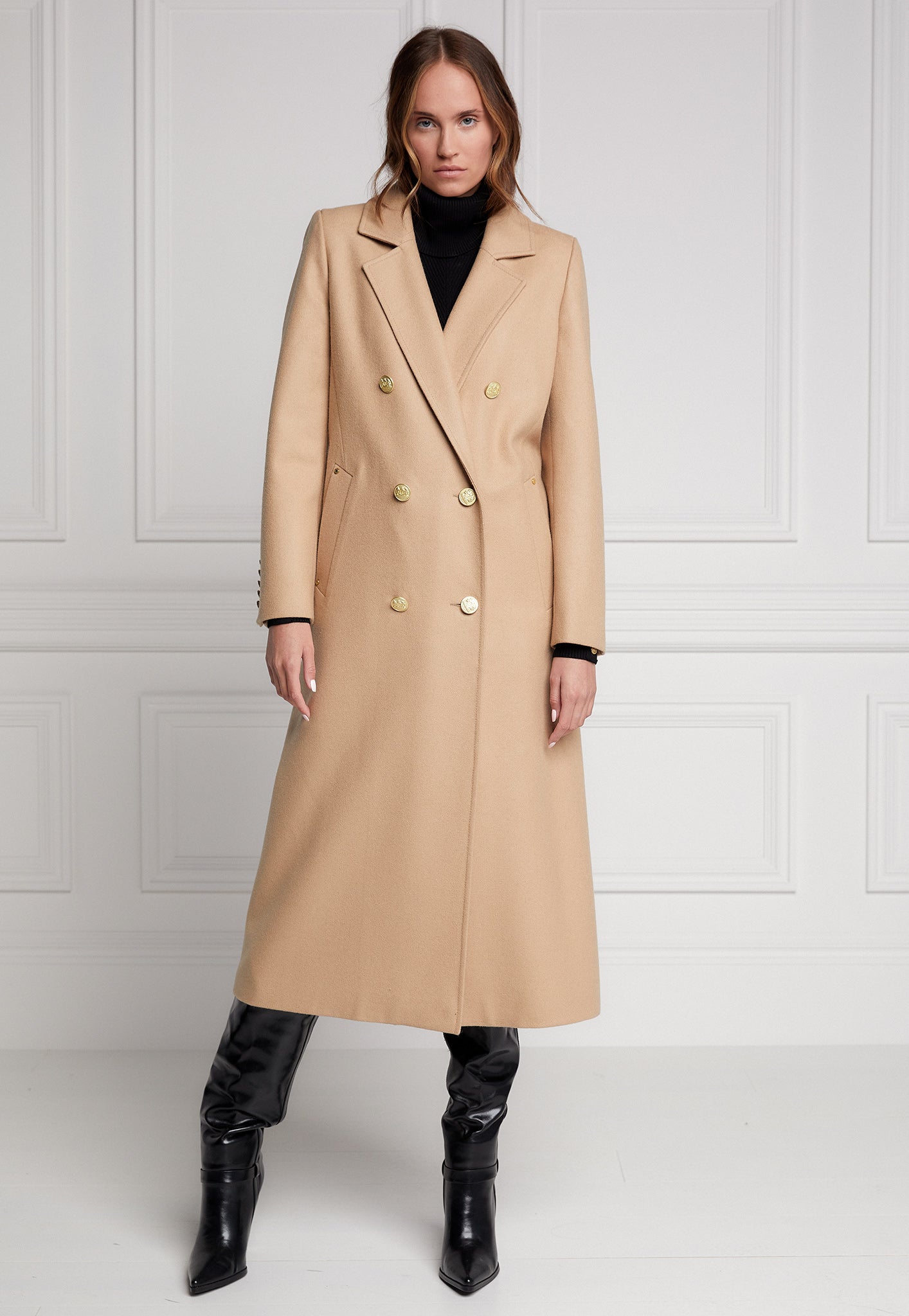 Holland Cooper - Double Breasted Coat - Camel – Angel Divine