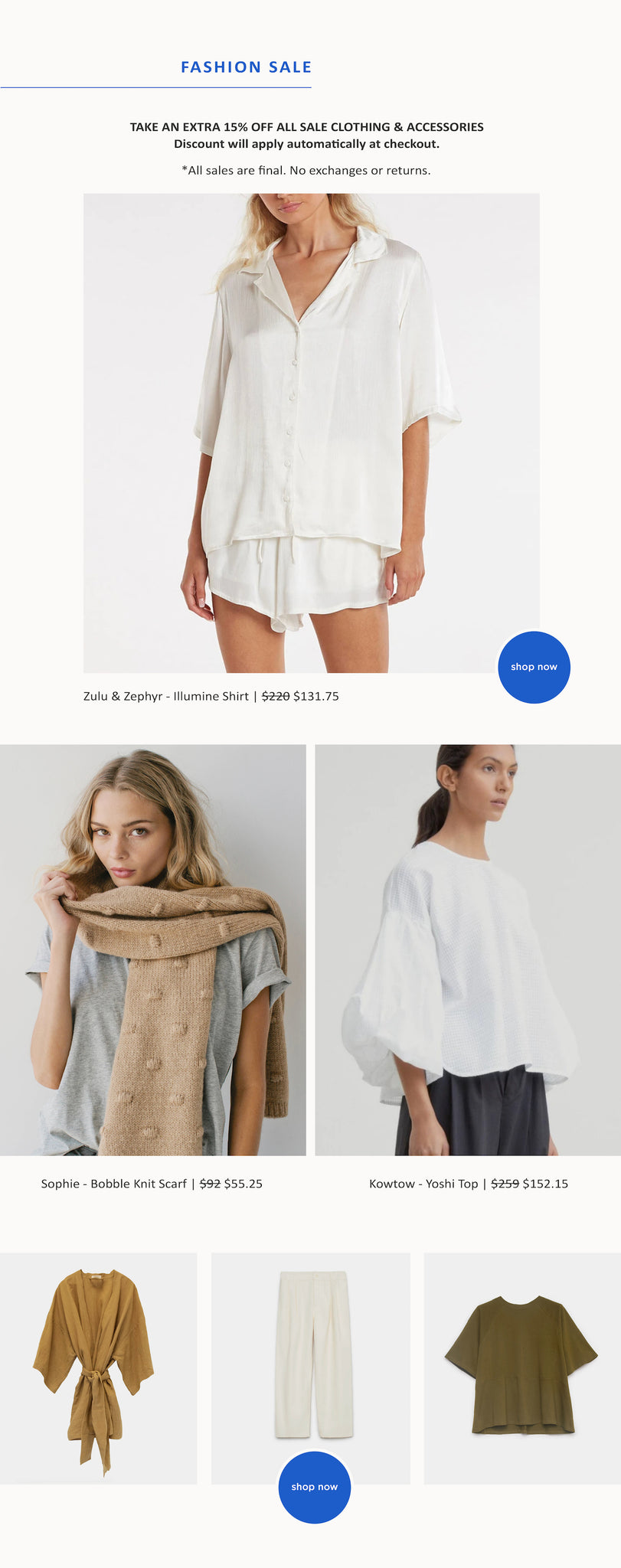 Paper Plane - Fashion Update - Sale - Zulu & Zephyr - Kowtow - Sophie