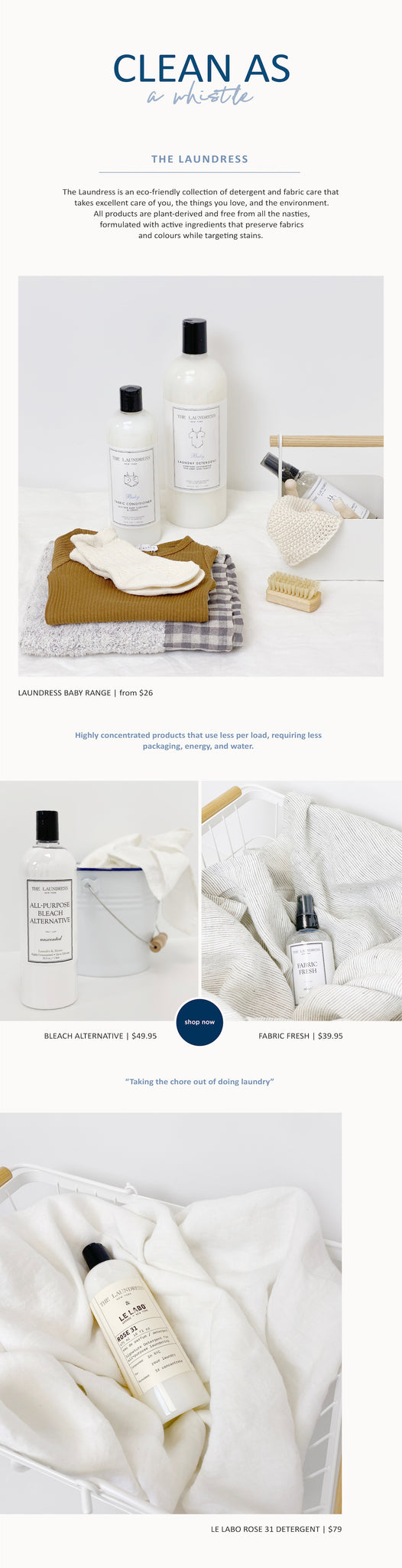 Clean as a whistle – The Laundress - Paper Plane Store – Mount Maunganui