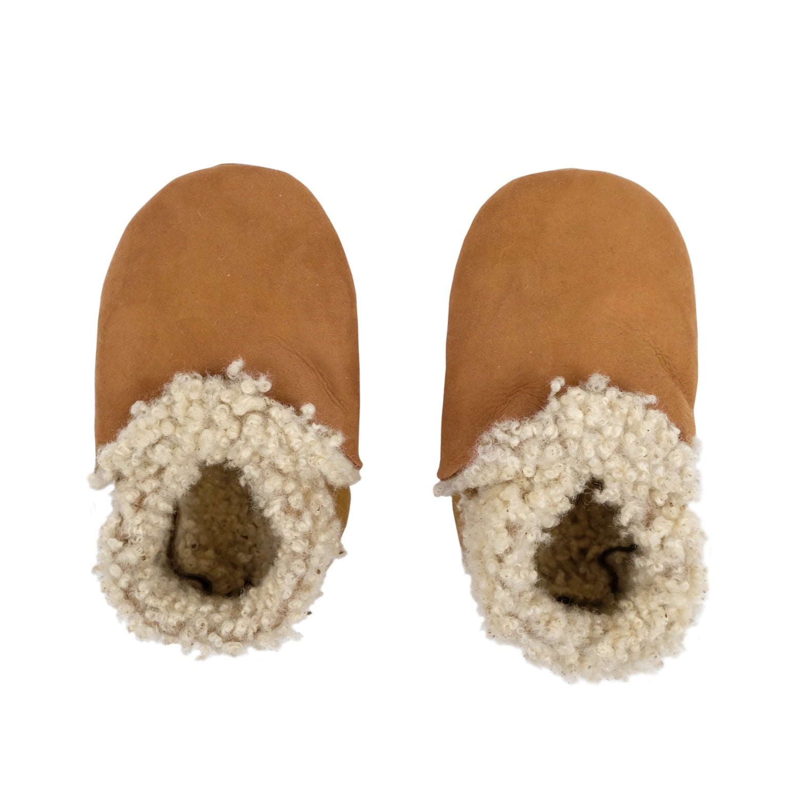 Lambskin Baby Booties - Tan – PAPER PLANE