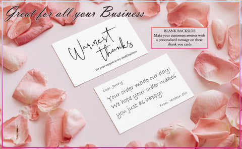 warmest thank you cards
