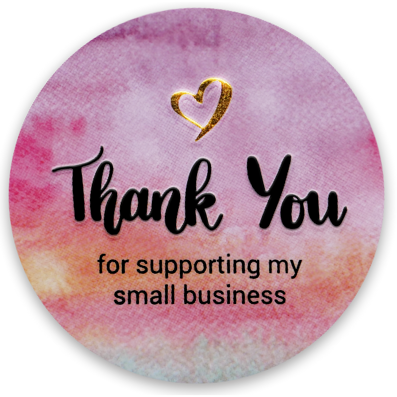 thank you for supporting my business in purple and black