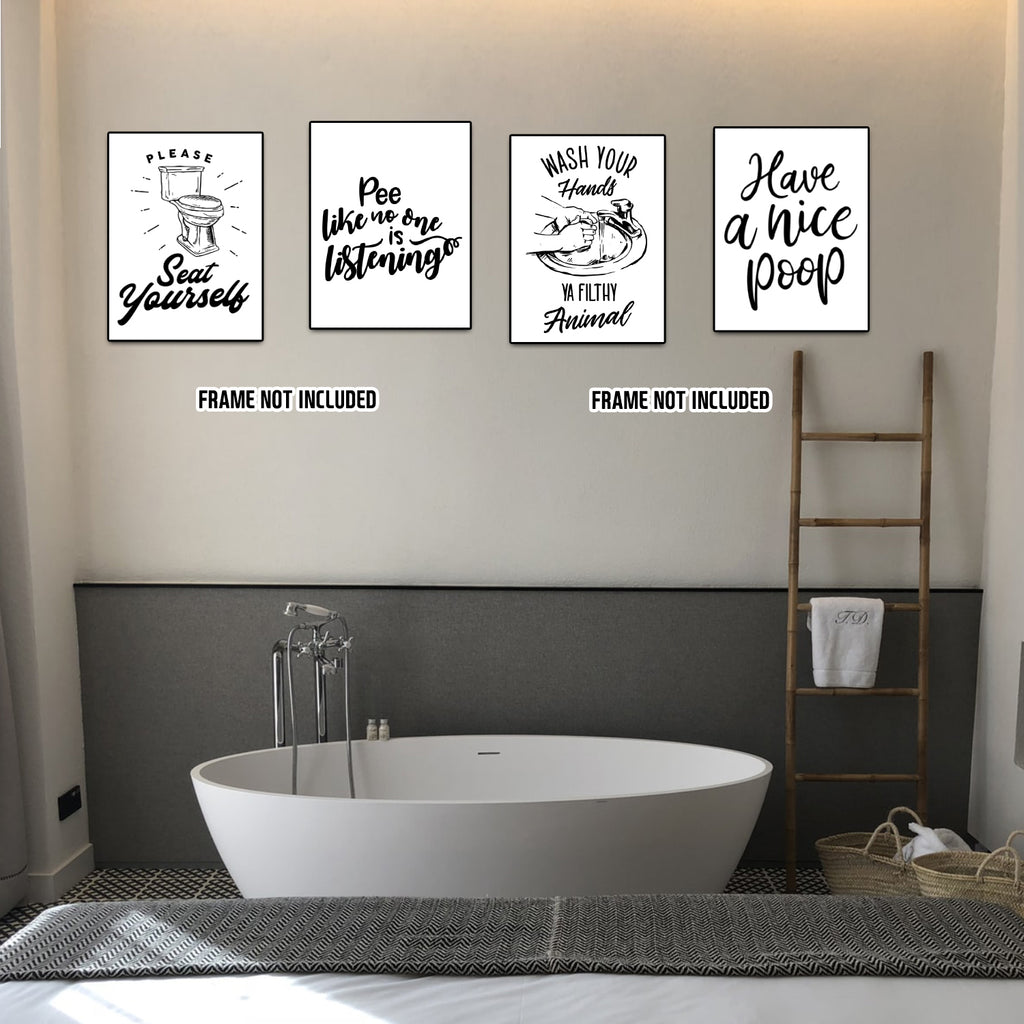 Modern 5th Funny Bathroom Signs