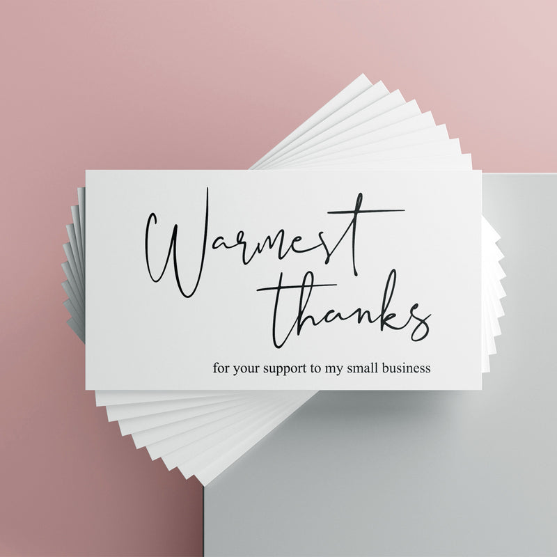 Thank You For Supporting My Small Business Cards Modern 5th