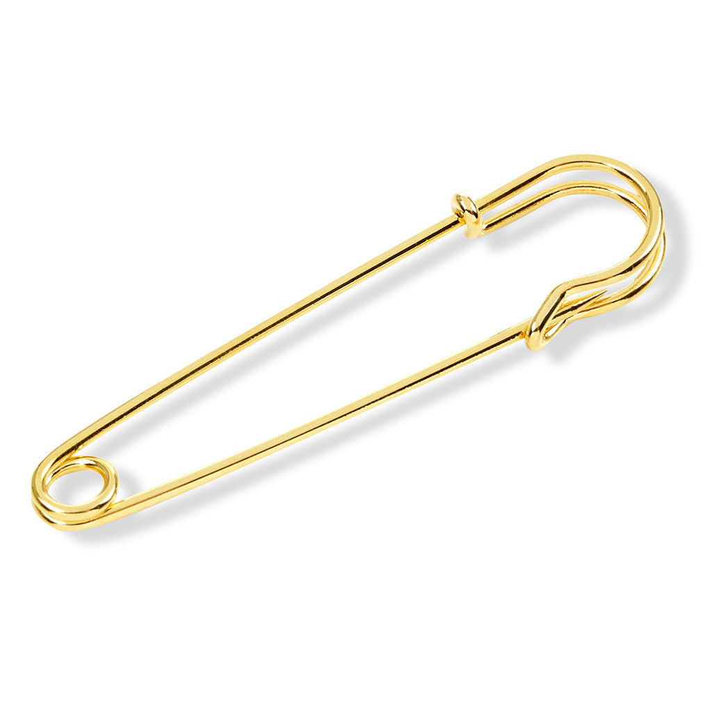 Gold Safety Clip Collar Pin Bar Hawkins And Shepherd