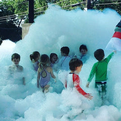 Backyard Foam Bubble Party During Covid 19