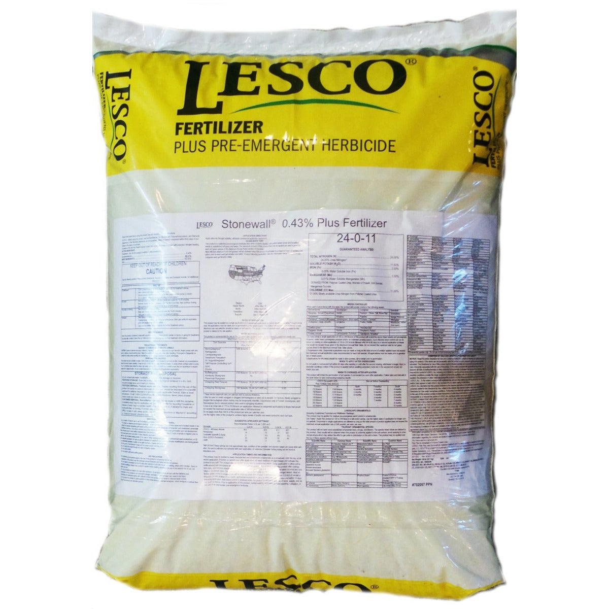 Lesco Stonewall PreEmergent Herbicide Plus 24011 Fertilizer 50 lbs