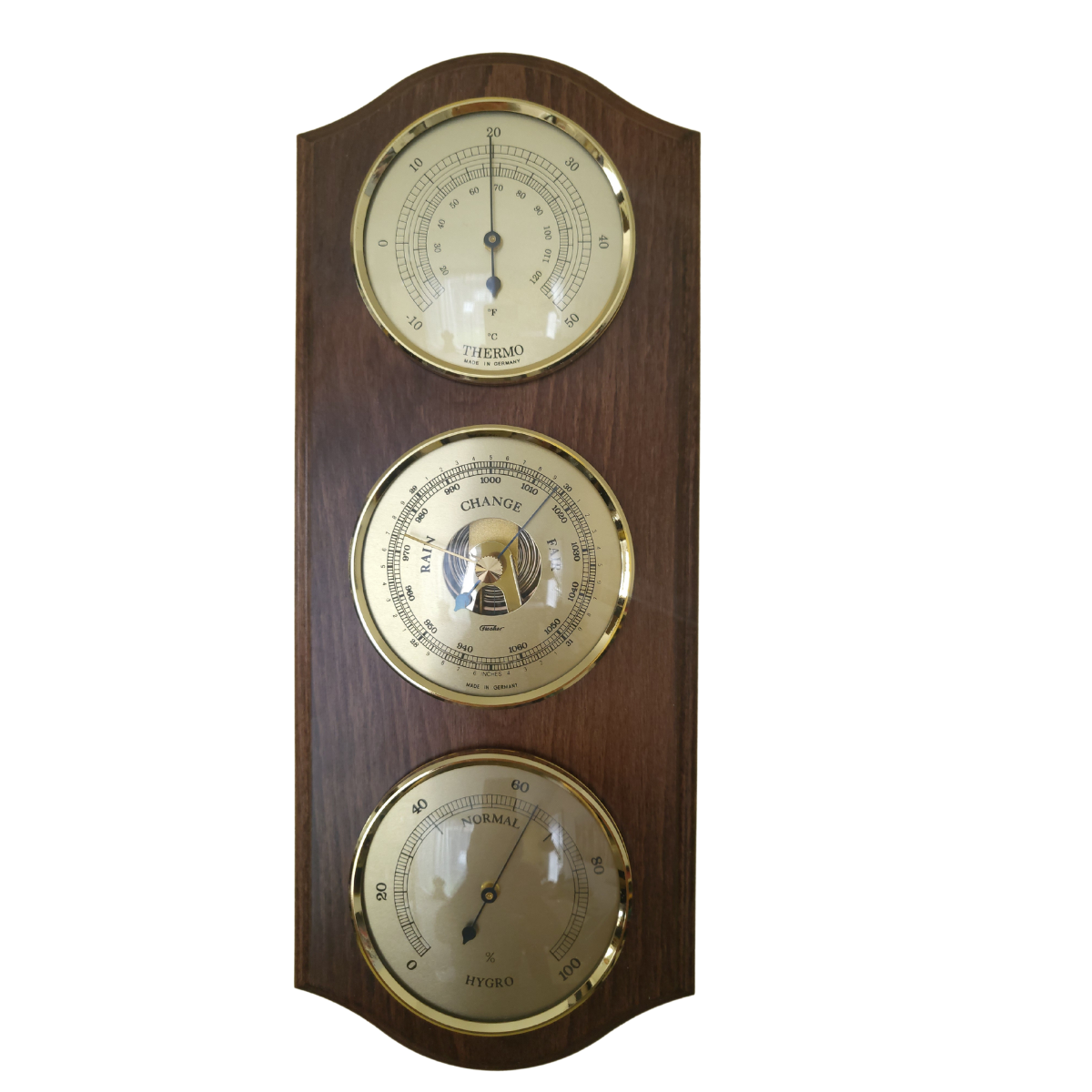 German made Fischer Modern Outdoor Barometer Weather Station