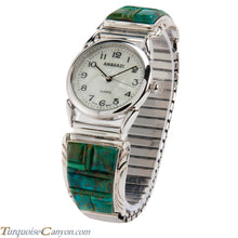 Load image into Gallery viewer, Navao Native American Kingman Turquoise Watch Tips by Johnny Johnson SKU224922