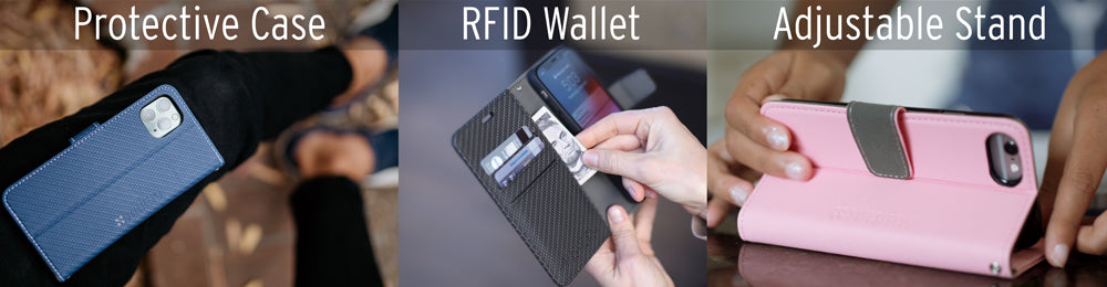 Funda para iPhone desmontable con bloqueo de radiación, emf y RFID Safesleeve