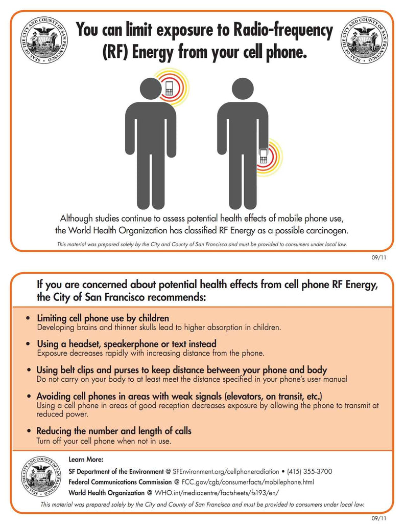 limit exposure to radio-frequency