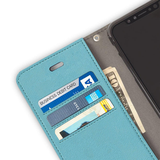 Turquoise RFID blocking wallet case