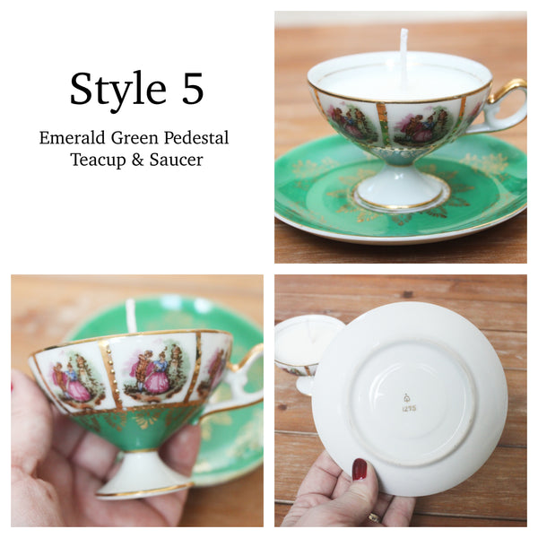 vintage teacup candles