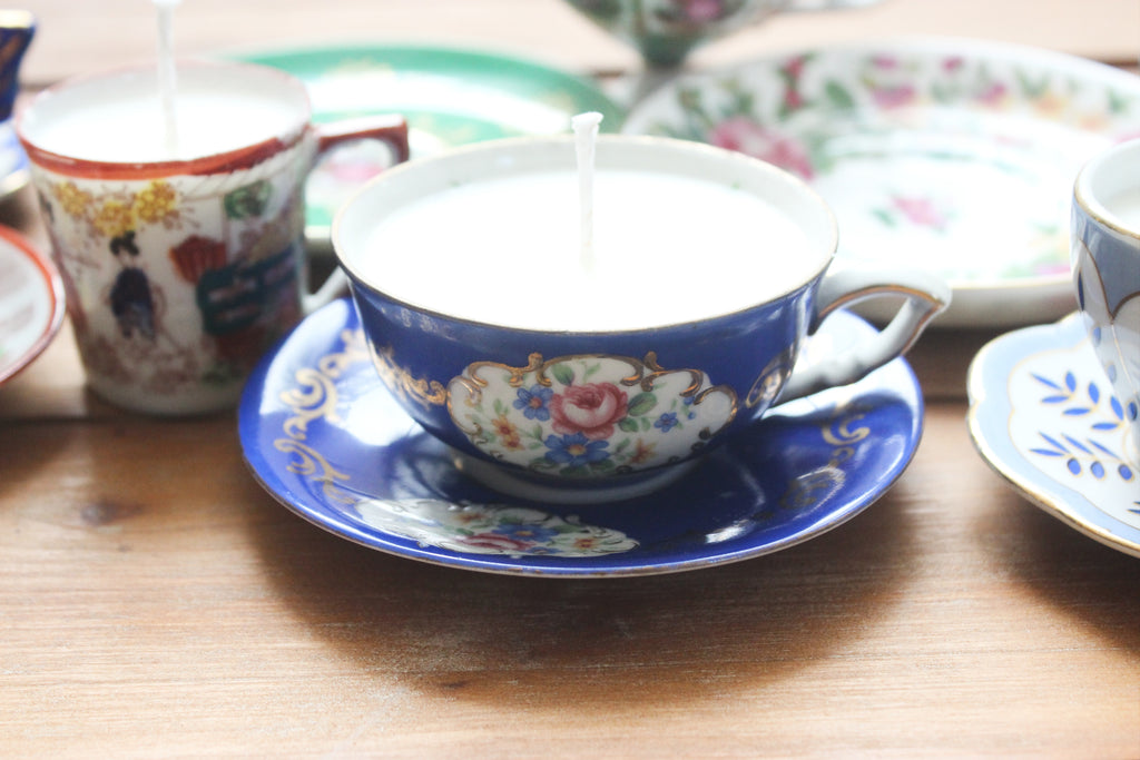 vintage teacup candles via Mendez Manor