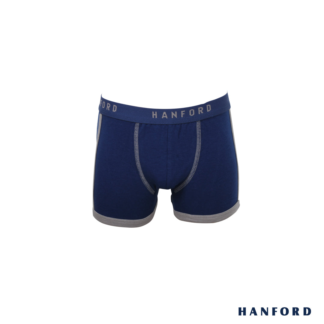 Hanford Kids/Teens Cotton w/ Spandex Boxer Briefs - Simplex/Blue (Sing ...
