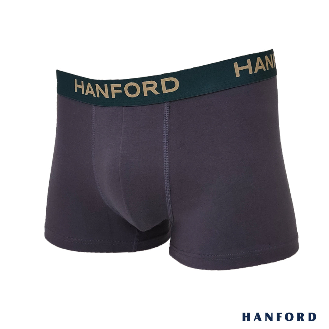 Hanford Men Cotton w/ Spandex Boxer Briefs Earth01 Collection - Black ...