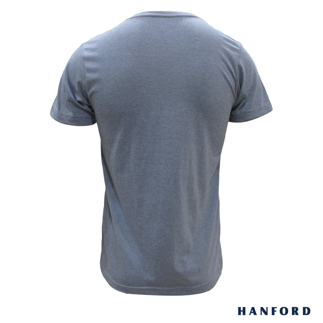 Hanford Men/Teens V-Neck Shirt Modern Fit Short Sleeves - Blue Indigo ...