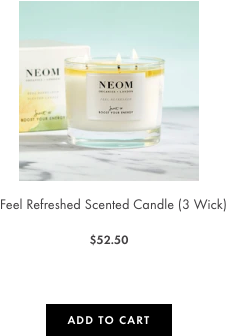 feel refreshed candle