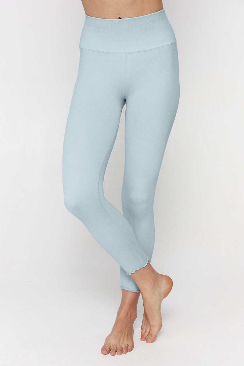 Love Sculpt Seamless 7/8 Ruffle Legging PASTEL BLUE – Spiritua...