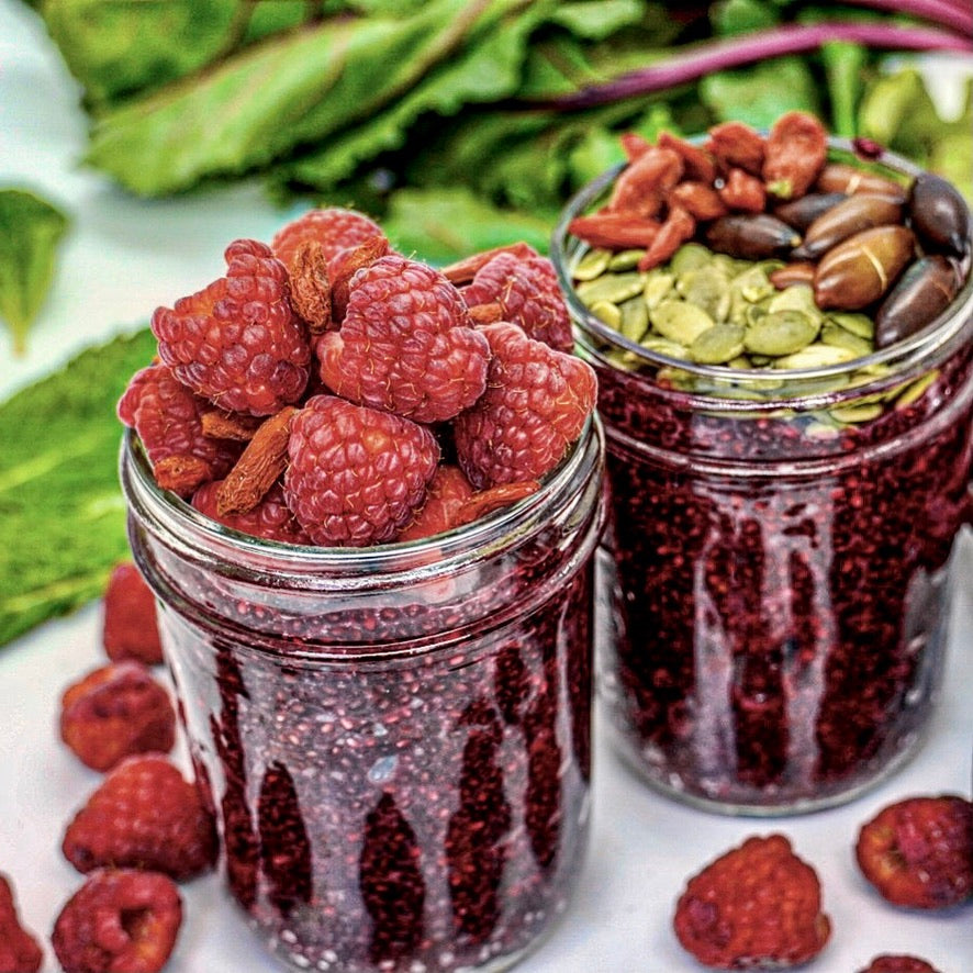 Raspberry Beet Chia Pudding