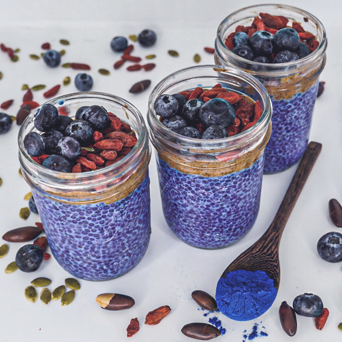 BLUE SPIRULINA CHIA PUDDING