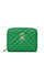 Eco-sustainable matelassé large green wallet
