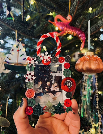 ritchie family christmas photo frame for christmas tree