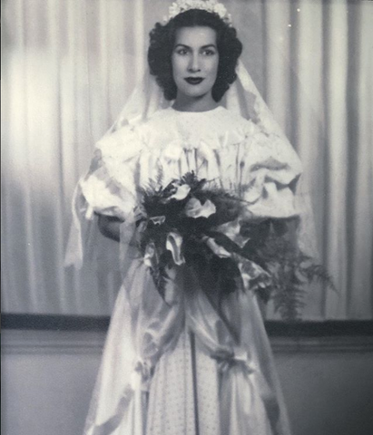 Above, my grandmother Olivia in her wedding day wearing a dress ...
